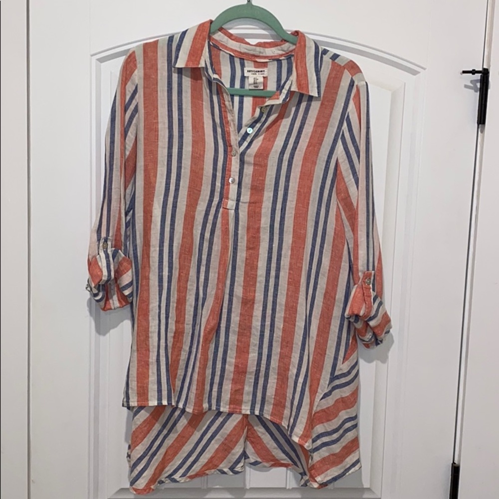 Quarter Length Stripe Top